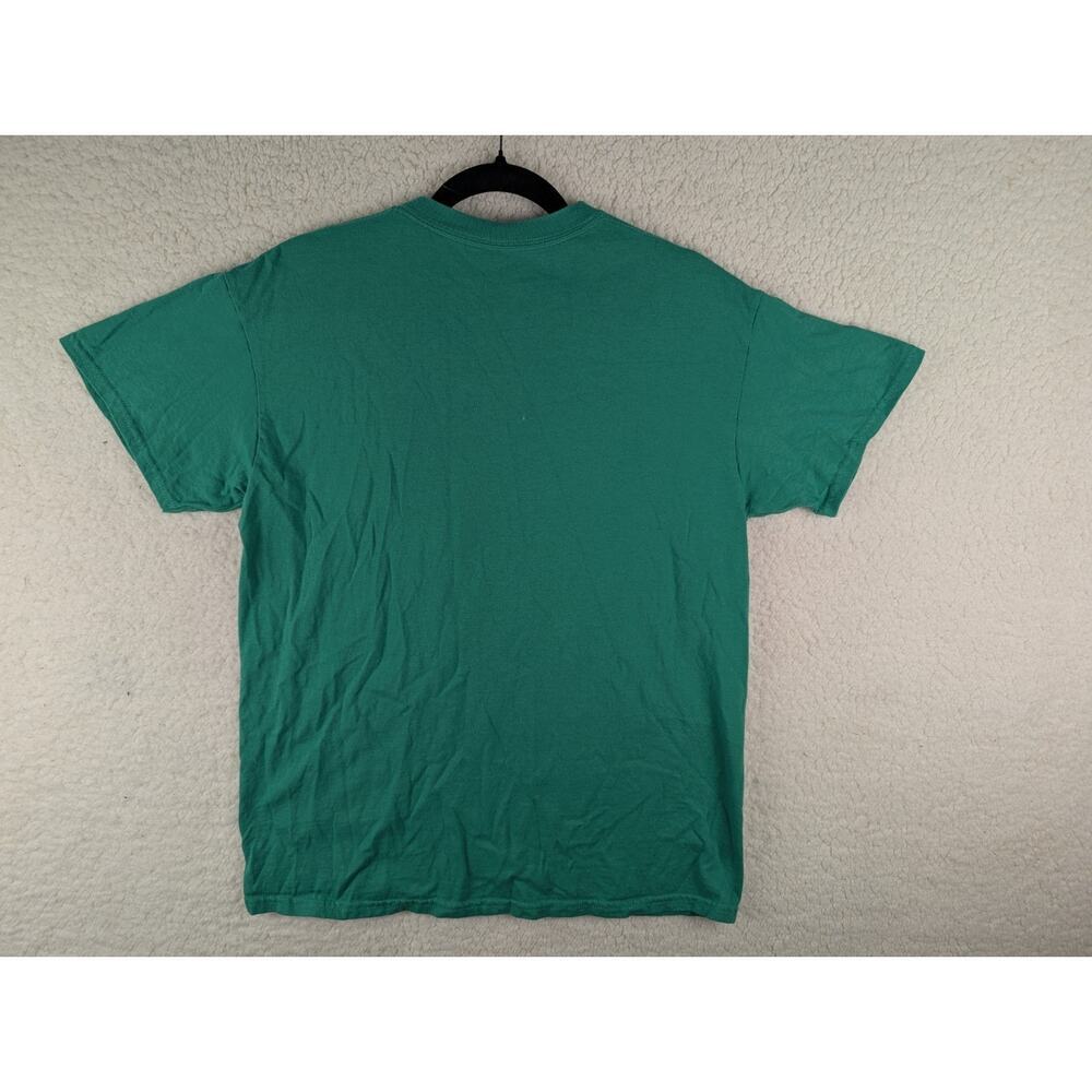 Gildan Heavy Cotton Green Anime Eyes Graphic T-Shirt Mens Medium Kawaii Face Tee - Picture 5 of 5